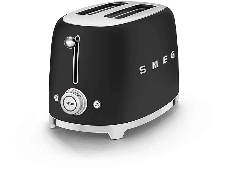 Smeg TSF01BLMEU 950 W 2 rebanadas 2 ranuras 50's Style Acabado mate Negro