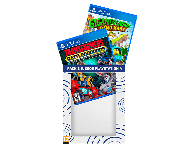 PS4 Pack 2 juegos: Gigantosaurus Dino Kart + Transformers: Battlegrounds