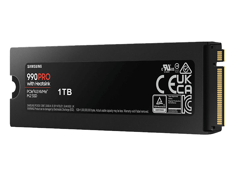 Samsung 990 PRO M.2 MZ-V9P1T0GW PCI Express 4.0 7450 MB/s 6900 MB/s Negro