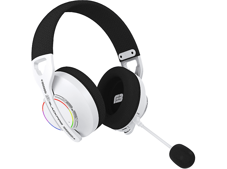 Ardistel BLACKFIRE® BFX-W100 PRO 3 modos de conexión: Bluetooth Wireless Dongle 2.4G y Cable Micrófono Blanco