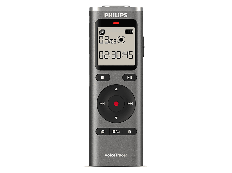 Philips DVT1170 8 GB Micrófono de 360° Pantalla LCD 1.34  Formato PCM (WAV)  Funciona con pilas AAA Plata