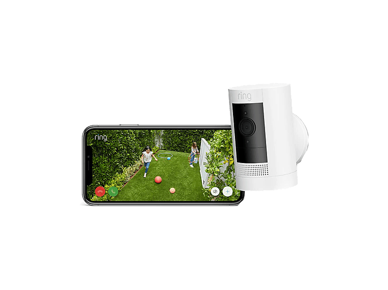 Amazon Stick-Up Cam Battery 1080p HD Función de visión nocturna Interior+Exterior Inalámbrica Blanco