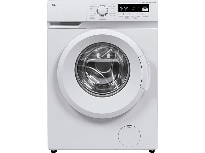 ok. OWM 7123 A INV 7 kg 1400 rpm 15 Programas Motor Inverter Función vapor Blanco