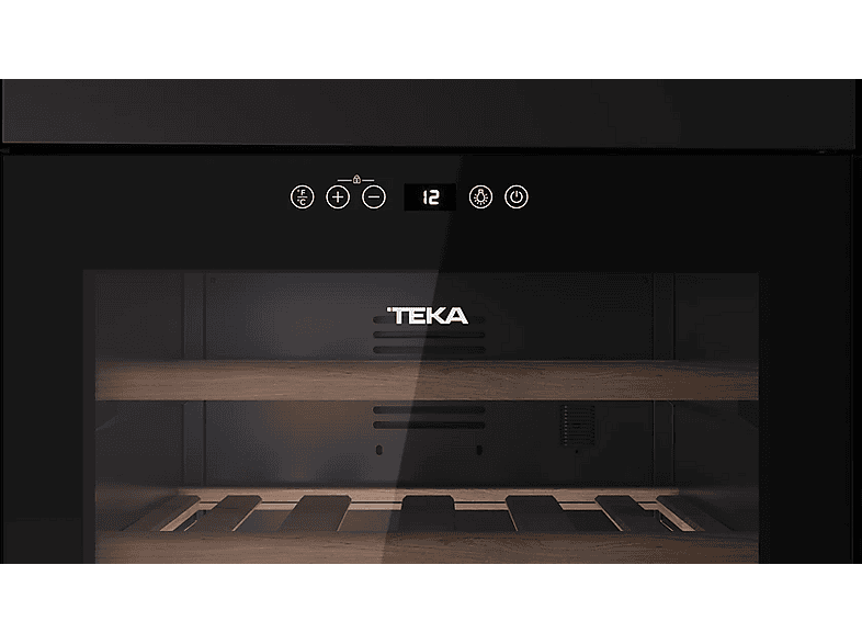 Teka RVF 10032 GBK Cíclico 32 Botellas LED Puerta Reversible Doble Cristal TintadoNegro