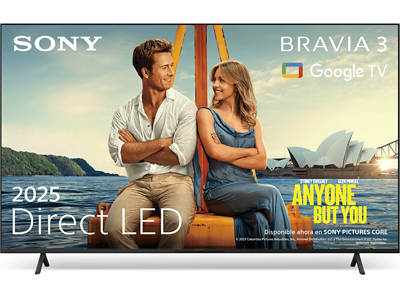 Sony K55S35B.CEI UHD 4K Smart TV (Google TV) TDT HD DVB-T2 Dolby Atmos/Vision Chromecast Negro