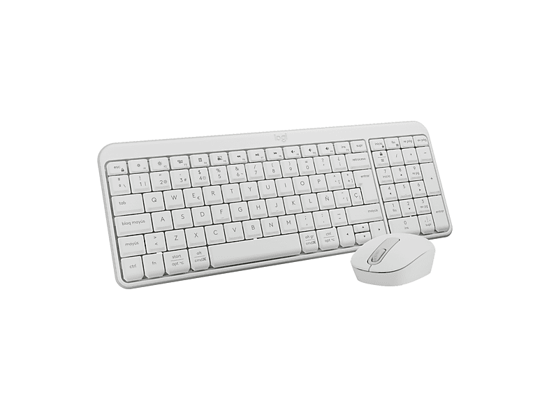 Logitech MK250 Inalámbrico Bluetooth Autonomía 12 meses Ambidiestro Windows/Mac/Chrome Resistente a salpicaduras Blanco