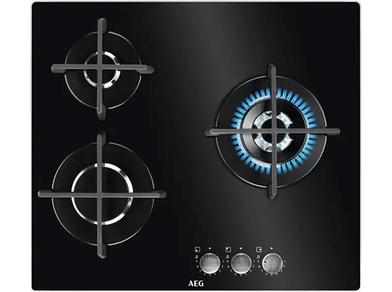 AEG HKB63320NB 3 quemadores Gas butano 60 cm Negro