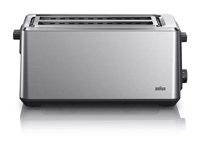 Braun HT5220 1470 W 2 ranuras 4 rebanadas 8 niveles de tostado Acero inoxidable / Negro