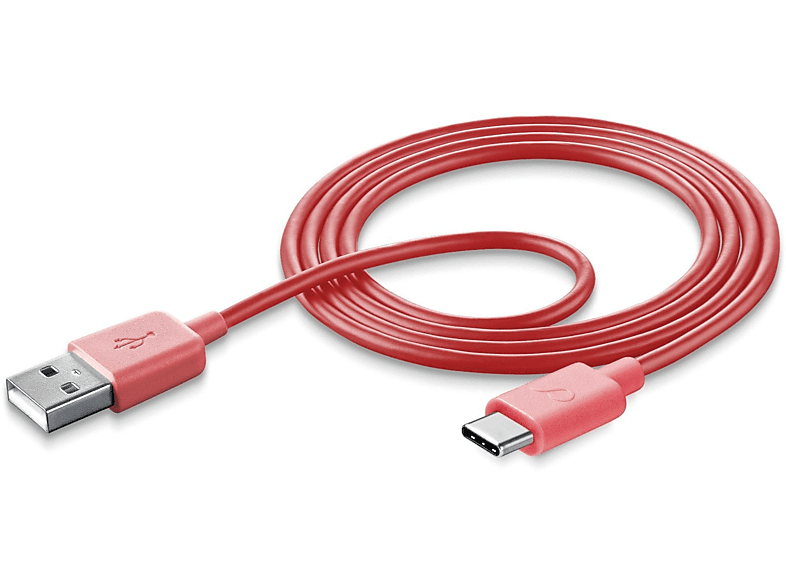 CellularLine USBDATATYCSMART Cable USB  1 metro USB A USB C Rosa