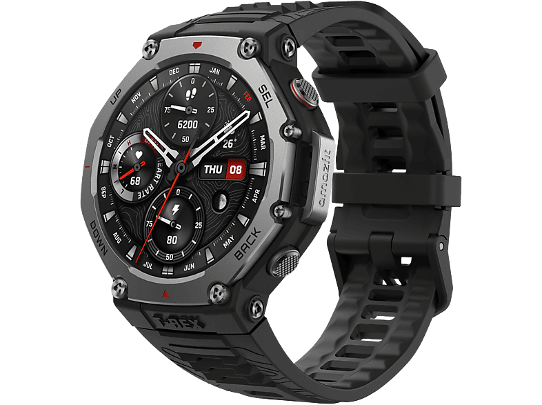 Amazfit T-Rex 3 1.5 AMOLED Táctil 27 días Autonomía Silicona Compatible iOS/Android Onyx