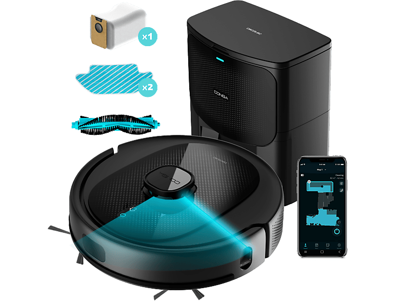 Cecotec Conga 8290 Immortal Ultra Power Home Genesis Navegación láser  7000Pa 3 L 280 min Incluye base de autovaciado Black