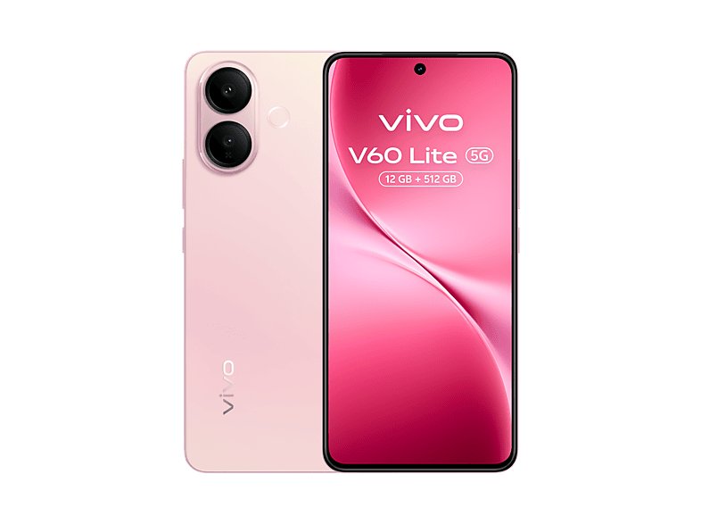 vivo V60 Lite Rosa 512GB 12GB RAM 6.77 AMOLED de120Hz Dimensity 7360-Turbo 6500 mAh