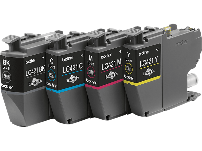 Brother LC421VAL Pack de 4 200 páginas cada color (BK/C/M/Y) ISO/IEC 24711 Modo ahorro