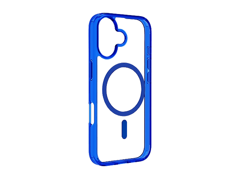 CellularLine ICONIC MAG Para iPhone 17 Ultrarresistente MagSafe Azul y Transparente