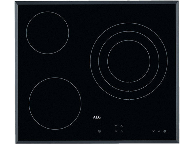 AEG HK623020FB 3 zonas Zona grande 27 cm Biselada 60 cm Negro