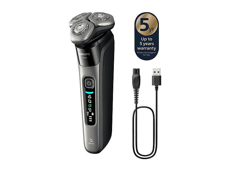 Philips i9000 X9002/10 SkinIQ IA Levanta y Corta Triple Acción Cabezal 360° Uso Seco y Mojado 50 min Hydro SkinGlide