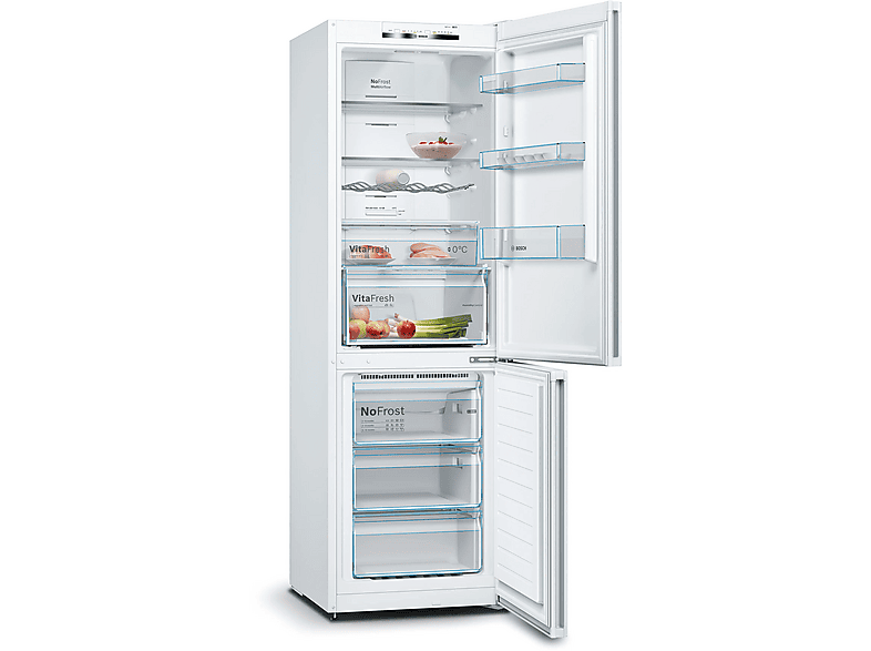 BOSCH KGN362WED Serie 4 Total No Frost 186 cm 326 l Cajón VitaFresh Sistema MultiAir Flow Blanco