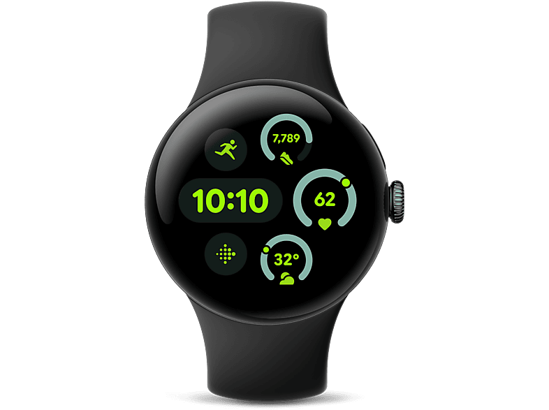 Google Pixel Watch 3 45 mm S-L Aluminio 100% reciclado Obsidiana