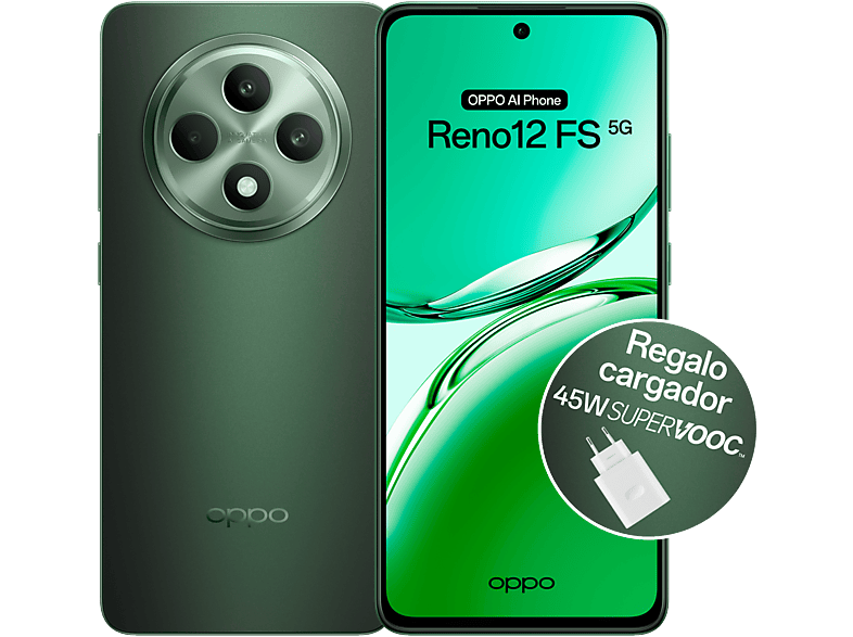 OPPO Reno 12 FS 5G Black Green 512 GB 12 GB RAM 6.67 AMOLED Full HD+ 120 Hz Mediatek Dimensity 6300 5G 5000 mAh Android