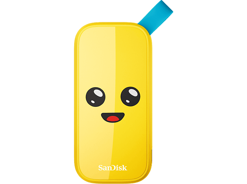 Sandisk Fortnite® Portable SSD edición Banano Peely Hasta 800 MB/s USB 3.2 Amarillo