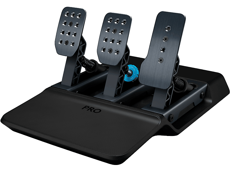 Pedales Pro Racing Logitech G PS/PC/Xbox Freno de celda de carga Personalizable Resortes intercambiables Pedales extraíbles Negro