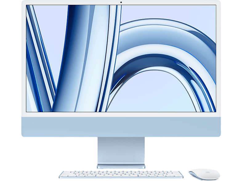 Apple iMac (2023) MQRQ3Y/A 24 Retina 4.5K Chip M3 CPU de 8 núcleos GPU de 10 núcleos 24GB de RAM 256GB de SSD Azul