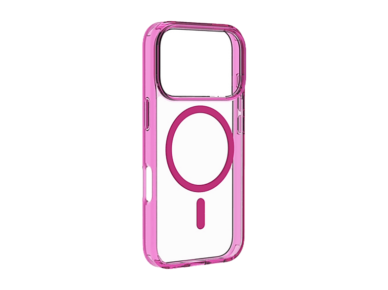 CellularLine ICONIC MAG Para iPhone 17 Pro Ultrarresistente MagSafe Rosa y Transparente