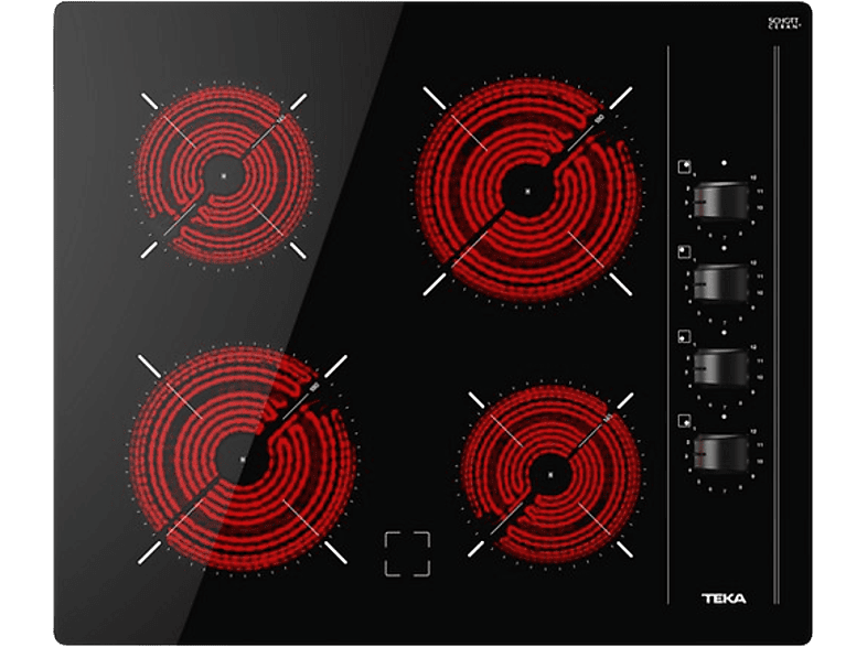 Teka TBC 64000 XFL 4 zonas Zona grande 18 cm 60 cm Negro
