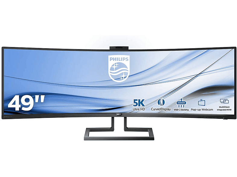 Philips 499P9H 48.8 Ultra Wide 5K SuperWide 32:9 5 ms HDR400 LowBlue USB-C HDMI Negro
