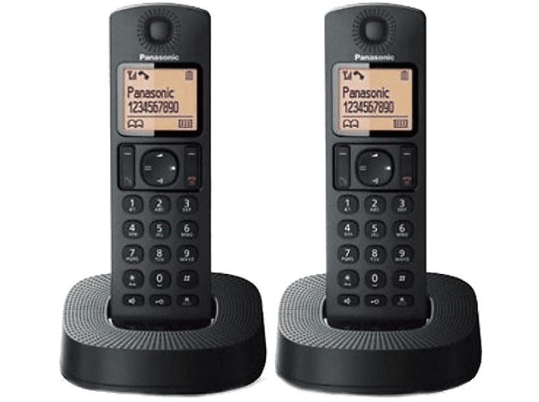 Panasonic KX-TGC312SPB Duo Inalámbrico 50 contactos Pantalla LCD Bloqueo de llamadas Negro