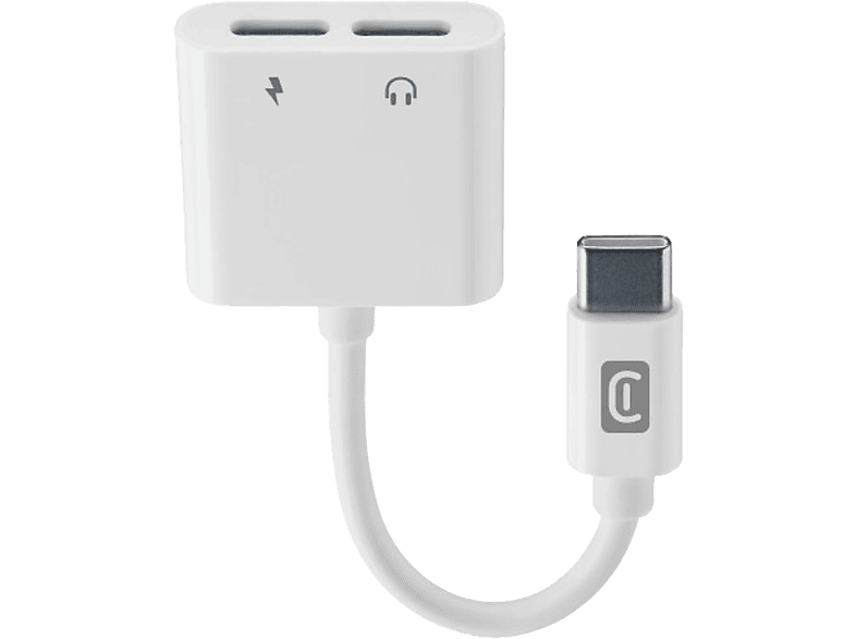 CellularLine Sound Charge De USB-C a USB-C Cable 10 cm Blanco