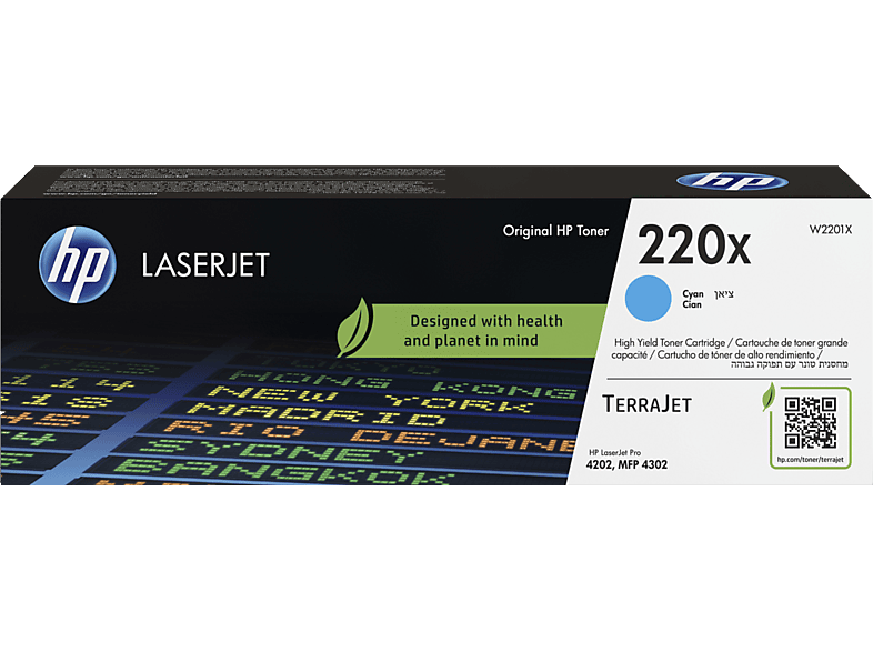 HP LaserJet 220X Cian Alto rendimiento Hasta 5500 páginas HP TerraJet Cian