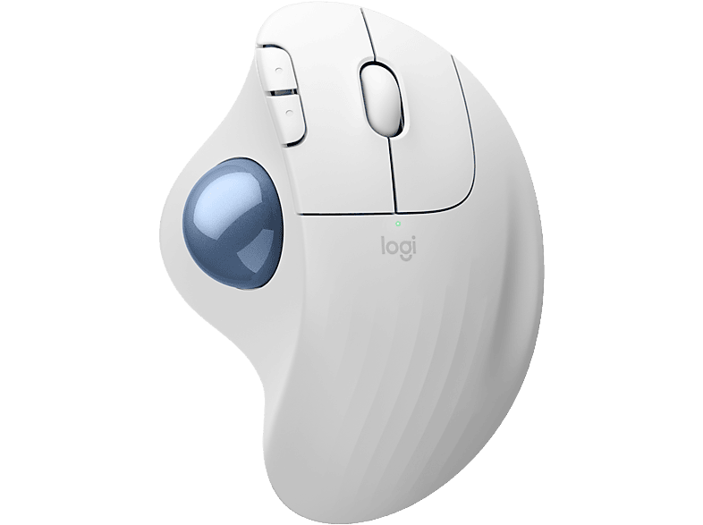 Logitech Ergo M575S Trackball inalámbrico Botones personalizables Ergonómico 2000ppp Clics silenciosos 18 meses de pila PC-Mac Blanco