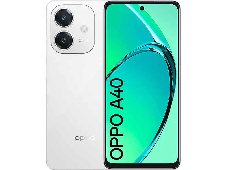 OPPO A40 Starlight White 128 GB 6 GB RAM 6.72 LCD HD+ 90Hz Qualcomm® Snapdragon® 6s 4G Gen1 5100 mAh Android