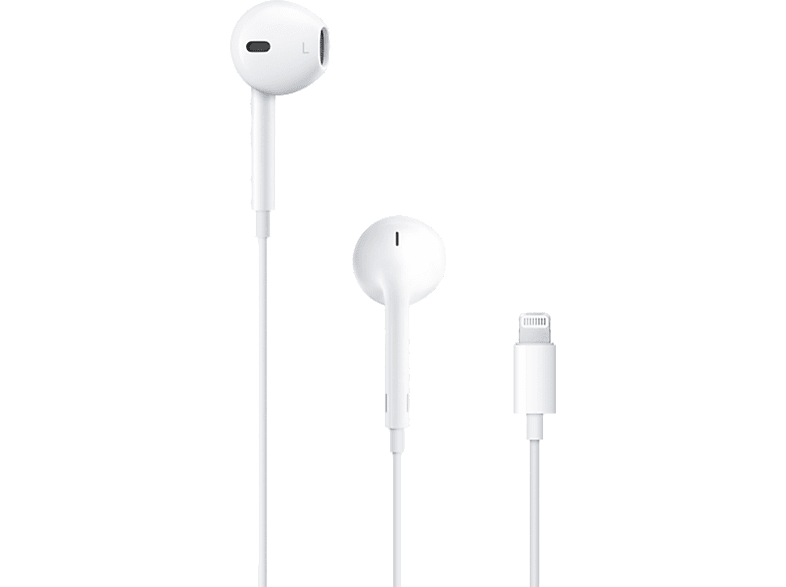 Apple EarPods Conexión Lightning Auriculares de botón Cable Micrófono Blanco