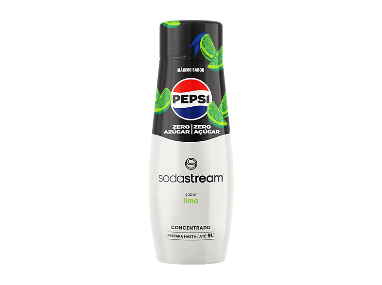 SodaStream Pepsi Zero Lima 440ml Prepara hasta 9 litros de agua con gas saborizada Sabor lima