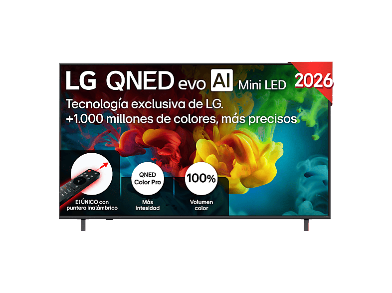 LG 65QNED82B6B UHD 4K Procesador Inteligente α8 AI Processor 4K Gen3 Smart TV DVB-T2 (H.265) Negro