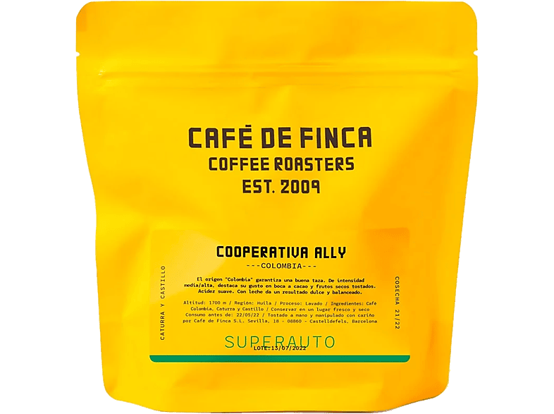 Café de Finca Colombia Cooperativa Ally Colombia Caturra y Castillo Cacao y Frutos Secos Tostados 250g