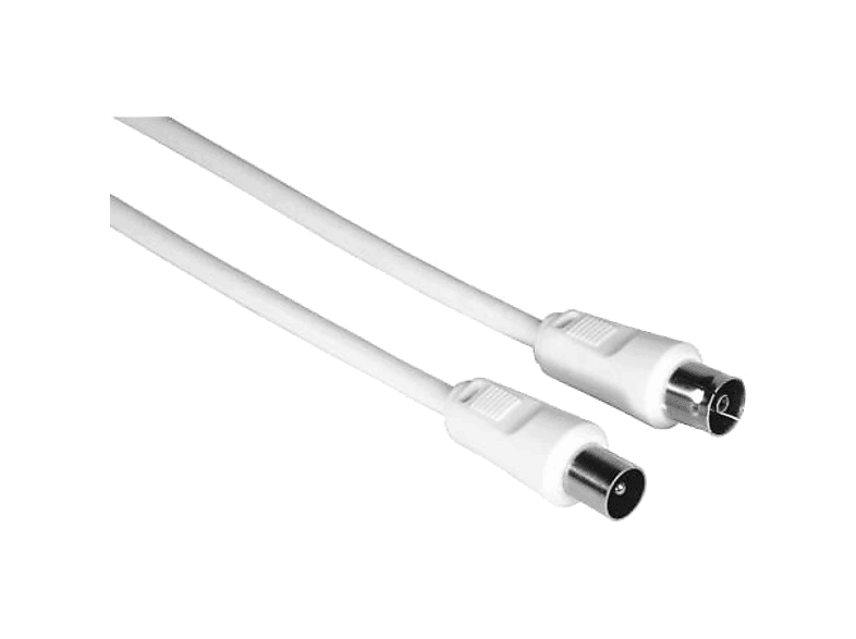 Hama Coax-Plug Coaxial 3 m Blanco