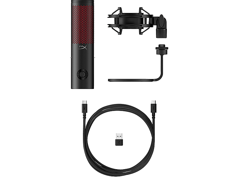 HYPERX QuadCast 2 USB Sensor para silenciar Indicadores LED Negro