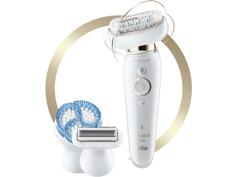 Braun Silk-épil 9 Flex 9010 Cabezal Flexible 3 en 1 40 pinzas Depilación Fácil Blanco