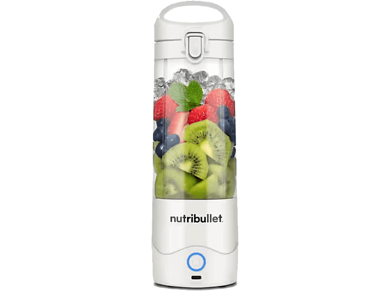 Nutribullet Portable NBP003W Batidora personal Vaso portátil 0.475 l Asa transportable Carga USB-C 2000 mAh Blanco
