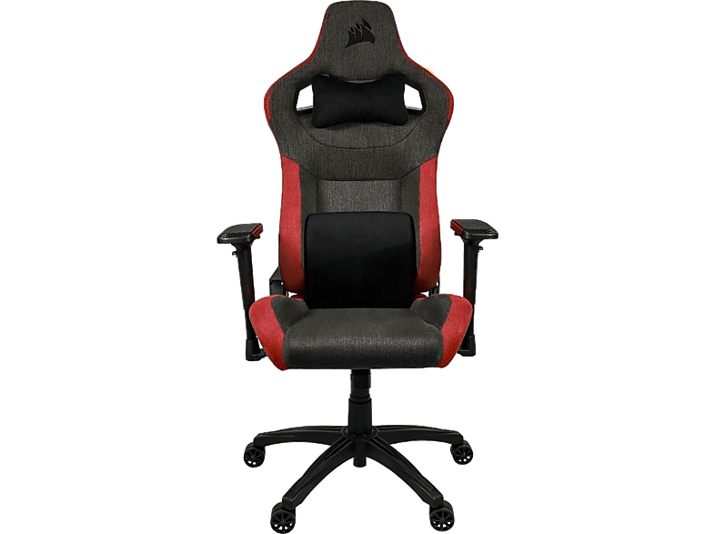 Corsair T3 Rush Reposacabezas 4D Espalda inclinable Hasta 120 kg Almohadilla incluida Rojo