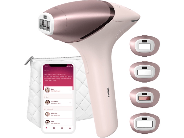 Philips Lumea Serie 9000 BRI958/00 Luz pulsada Uso sin cable 4 acc Cara y cuerpo 450.000 pulsos Sensor SmartSkin