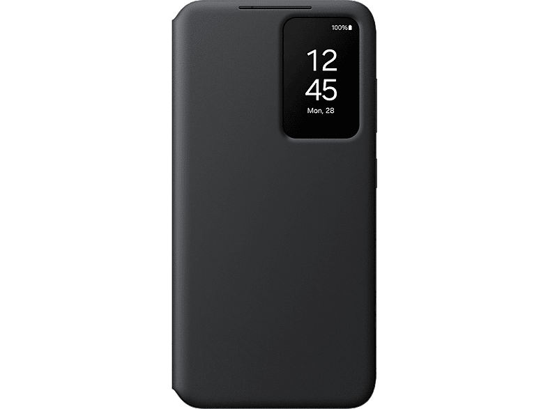 Samsung Para Galaxy S24 Tapa de libro Smart Clear View Wallet Negro