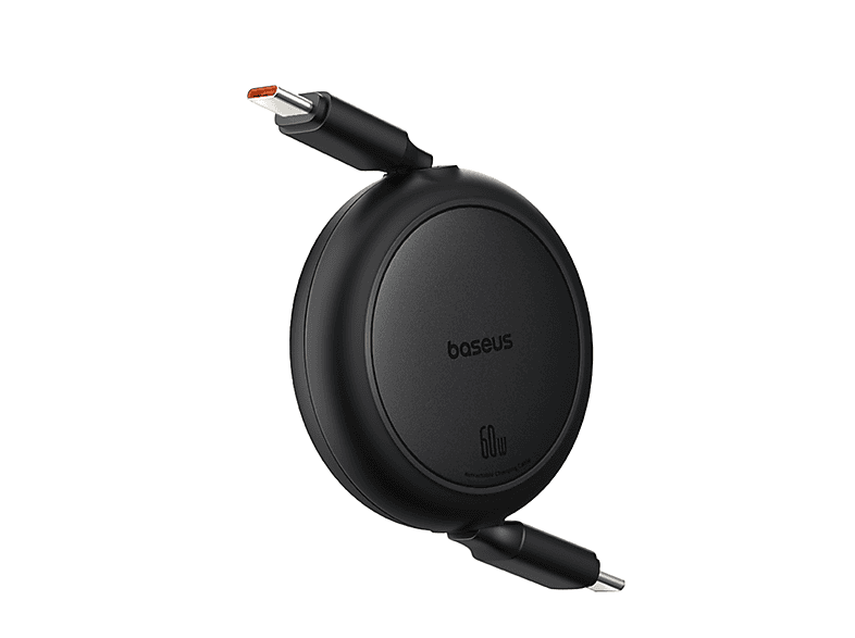 Baseus Free2Pull Retráctil Tipo C a Tipo C Cable de 100 cm Universal 60W Negro Cluster