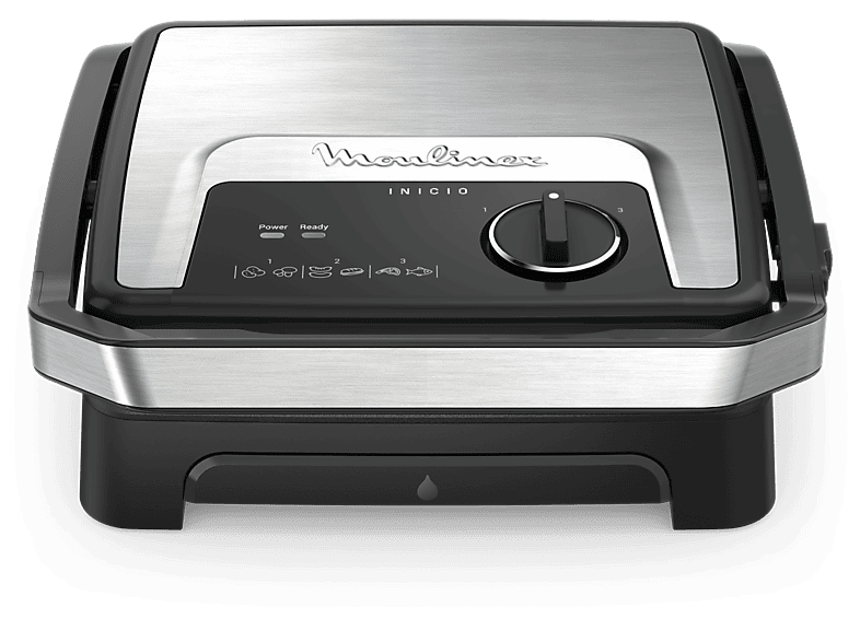 Moulinex GI272D10 2000 W 2 en 1 Grill & sandwichera Antiadherente 4 a 6 raciones Inox