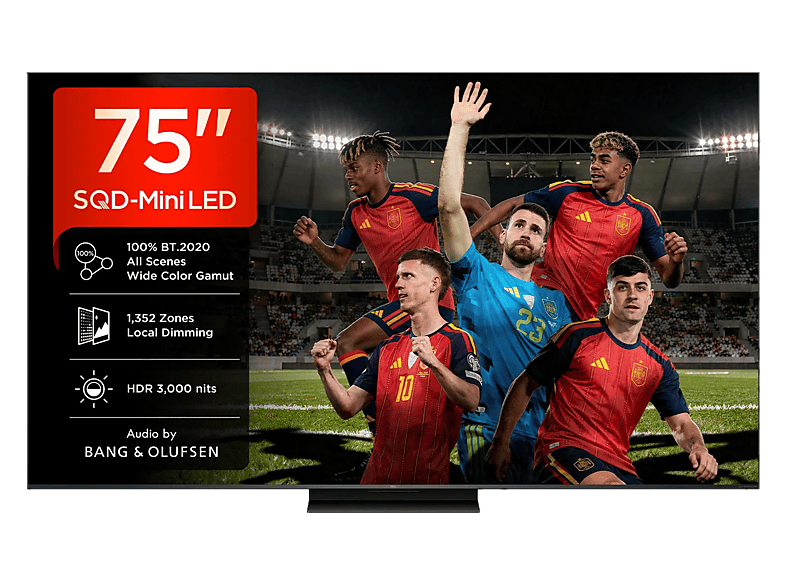 TCL 75C7L UHD 4K TSR AiPQ Smart TV DVB-T2 (H.265) HDR 3000 nits Dolby Vision y Atmos Negro