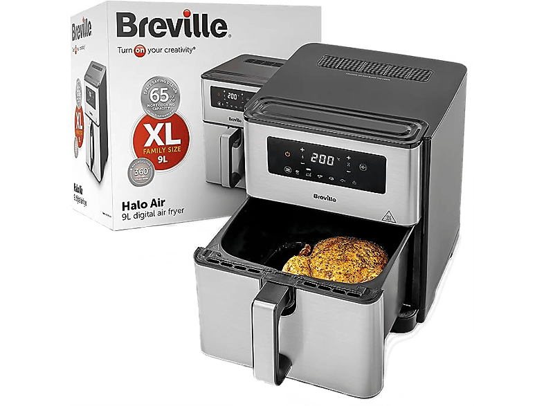 Breville VDF131X-01 1700W 9 l Asador alógeno Gris