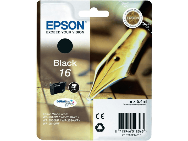 Epson 16 - Cartucho de impresión - 1 x negro - 175 páginas